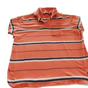 Eddie Bauer's mens striped polo orange  xl…